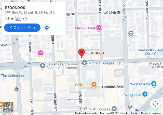 Mapa de Redondos en 3791 Bird Rd, Miami, FL 33146