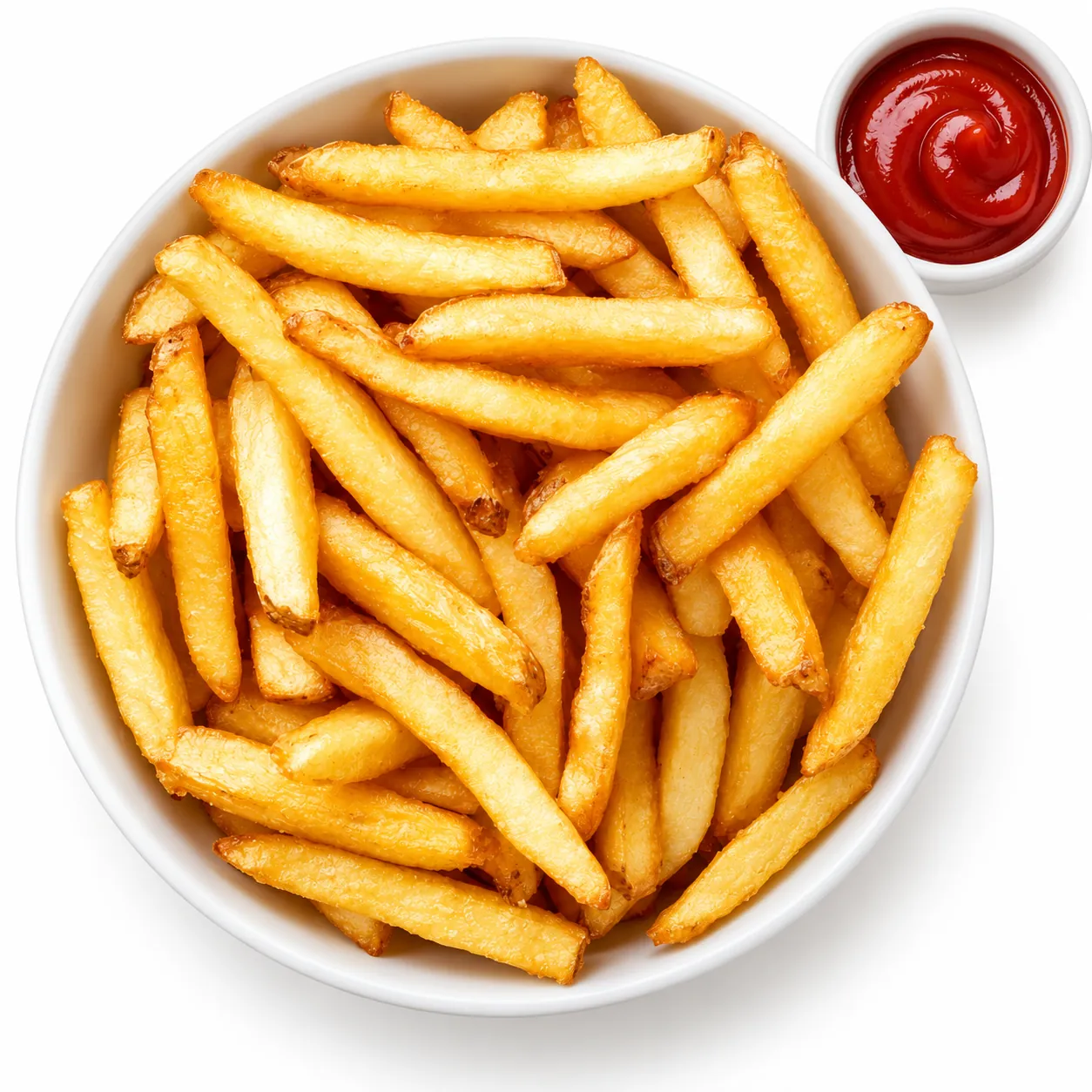 Crispy French fries with ketchup and cilantro mayo at Redondos Miami on Bird Road