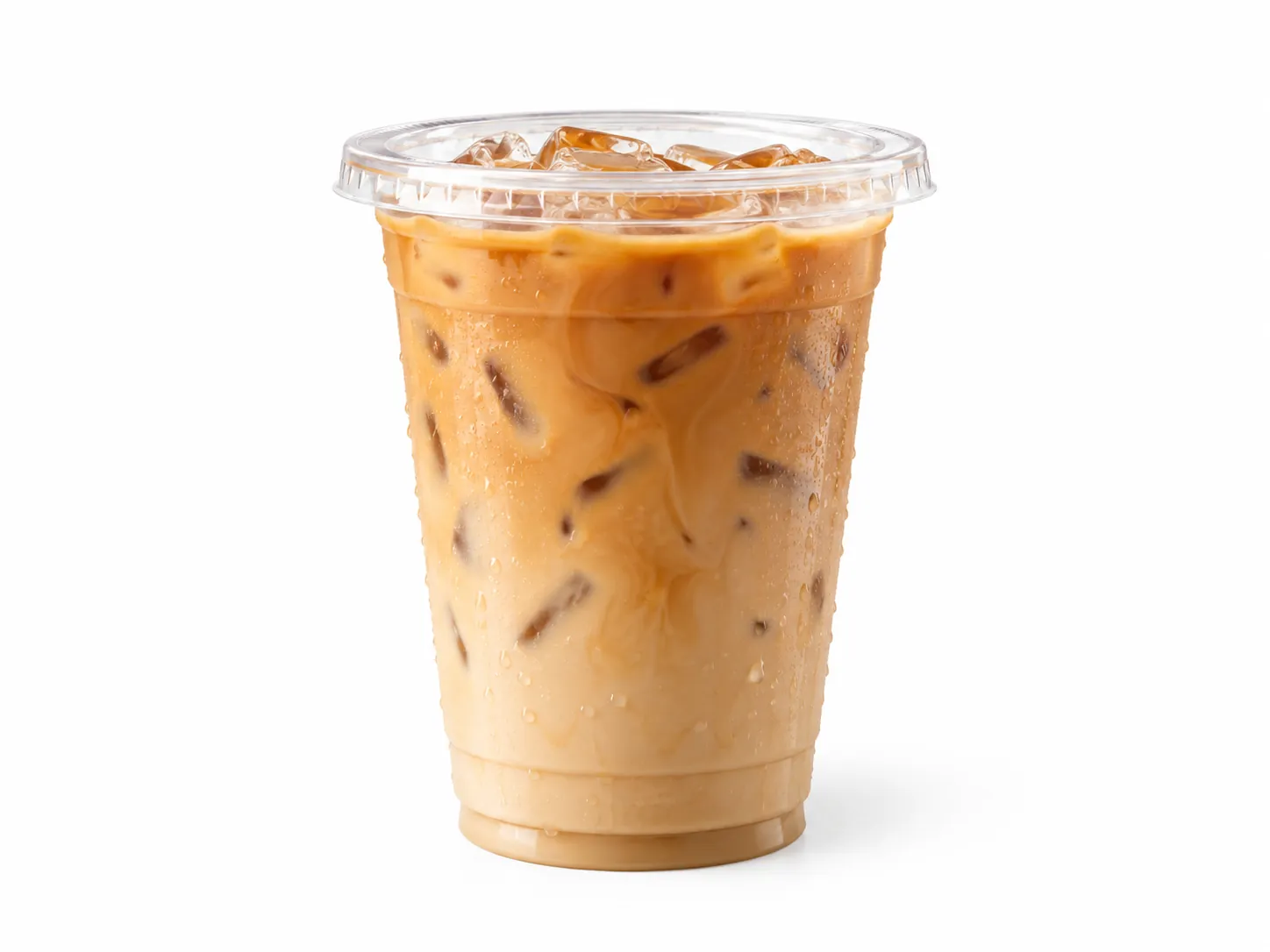 Iced latte with espresso and cold milk over ice at Redondos Miami on Bird Road