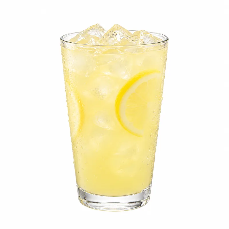 Glass of iced lemonade with lemon slices at Redondos Miami