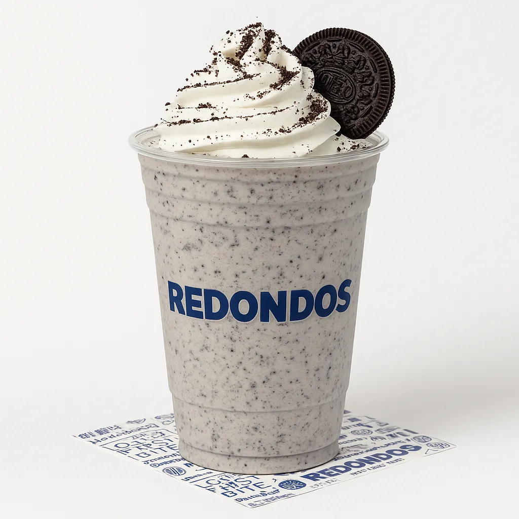 Oreo milkshake blended with vanilla ice cream and Oreo cookies at Redondos Miami on Bird Road